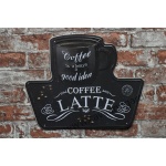 Coffee latte – Metalen borden