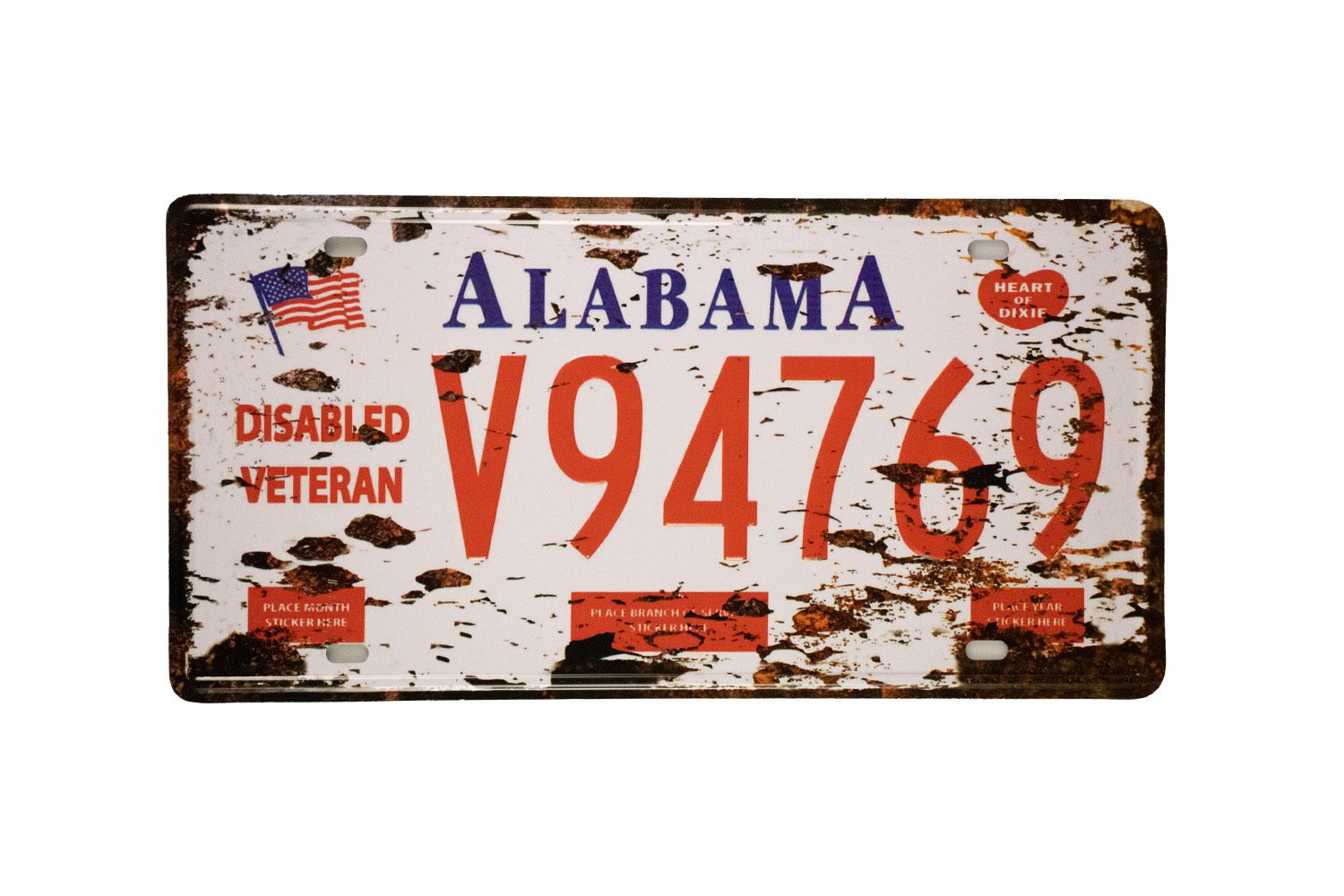 Kenteken Plaat Alabama Veteran – Metalen borden