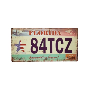 License Plate Florida - Metal signs