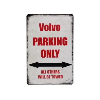 Volvo Parking Only 2 Metalen borden