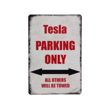 Tesla Parking Only - Metalen borden