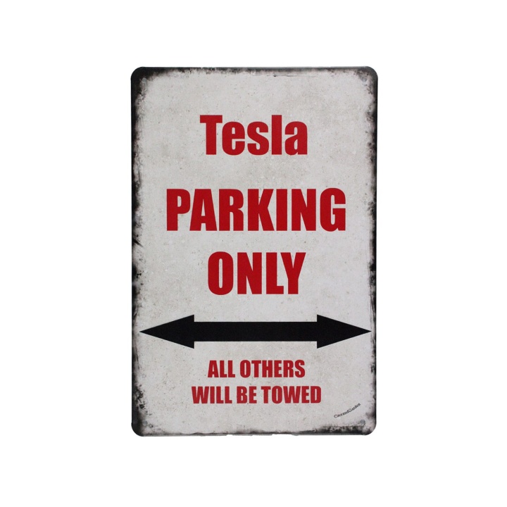 Tesla Parking Only Metalen borden