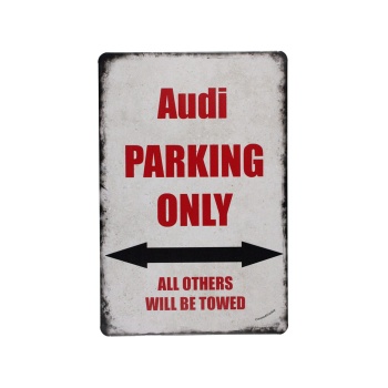 Audi Parking Only - Metalen borden