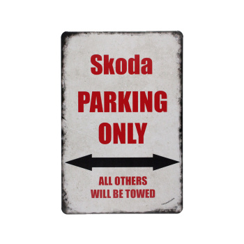 Skoda Parking Only Metalen borden