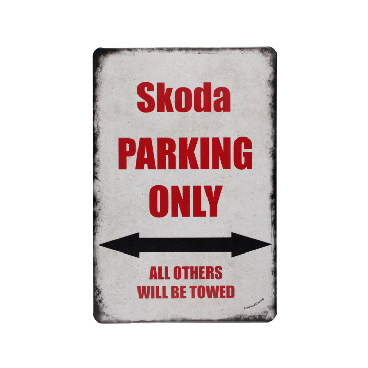 Skoda Parking Only – Metalen borden