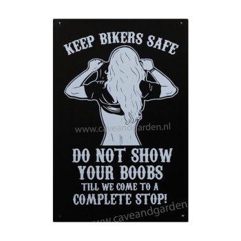Keep bikers safe metalen borden