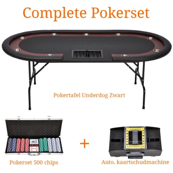 Complete Pokertafel Set The Nuts Zwart