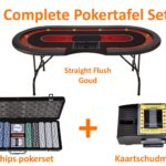 Professionele Pokertafel Straight Flush Goud Set