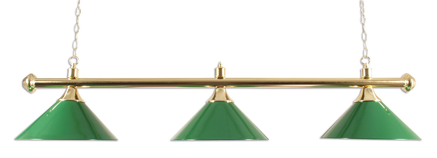 Pool/Biljart lampenstang groen en goud