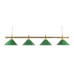 Pool/Biljart lamp 4 stuks groen en goud