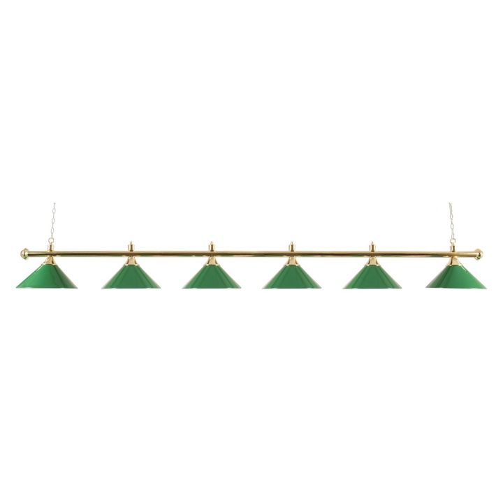 Snooker/Piramid lamp 6 stuks groen en goud