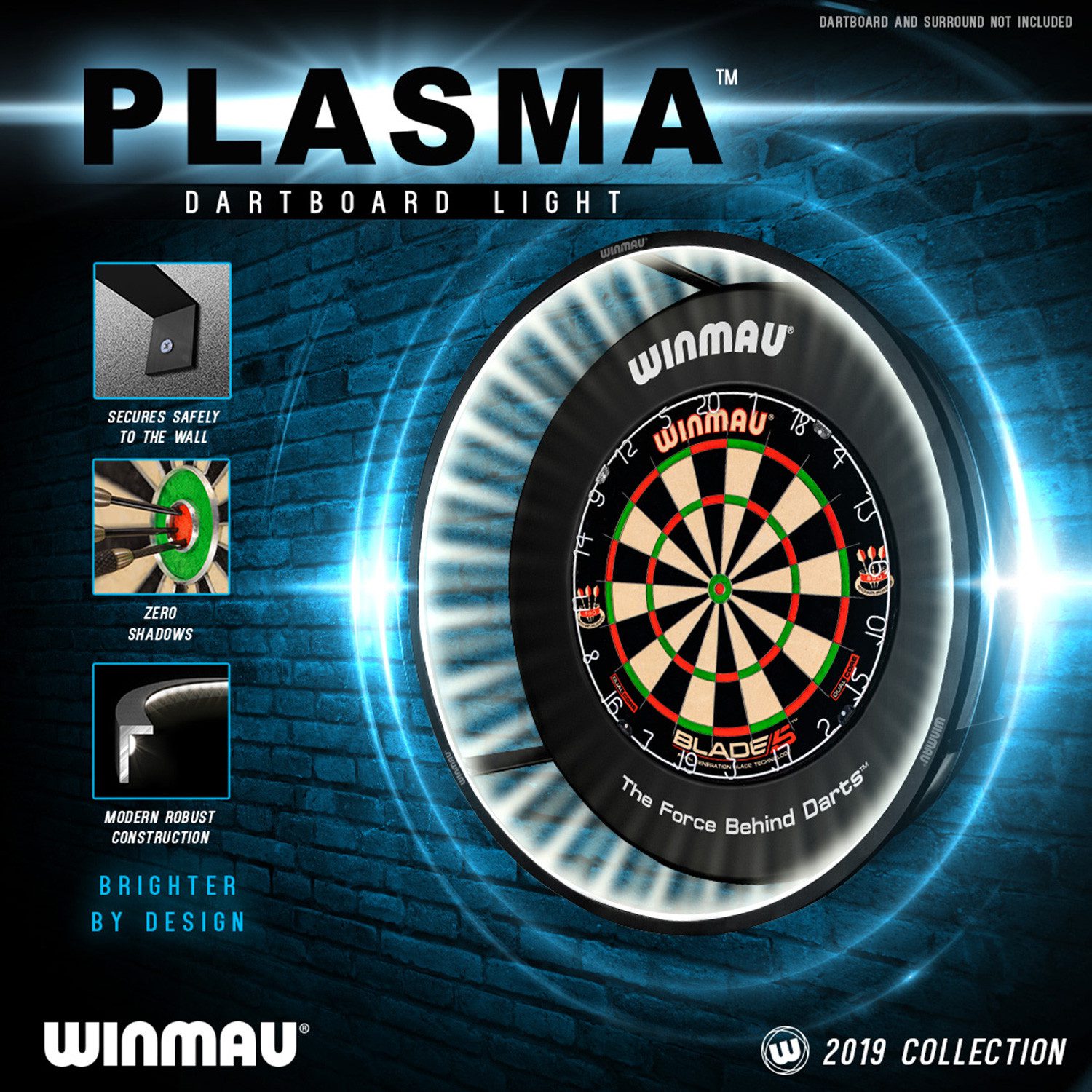 Winmau Plasma verlichtings ring voor dartbord