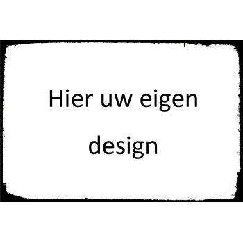 Metalen bord met eigen design 20 x 30 cm