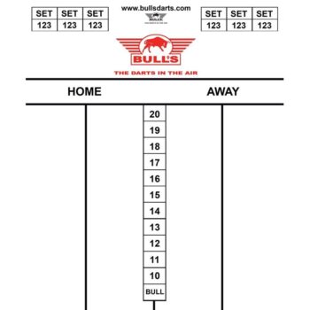 Bulls score bord flex 35 x 25cm