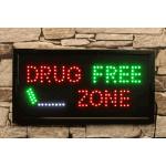 LED Bord Drug Free 50 x 25 cm
