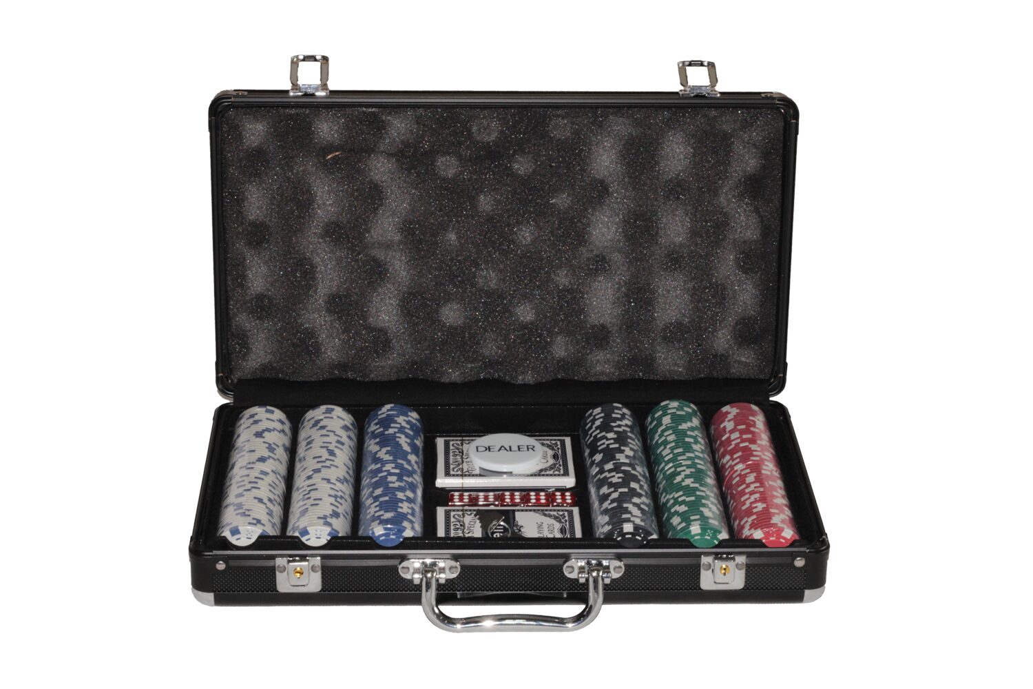 foto zwak formaat Poker set aluminium 300 chips zwart | Cave & Garden | Snelle levering
