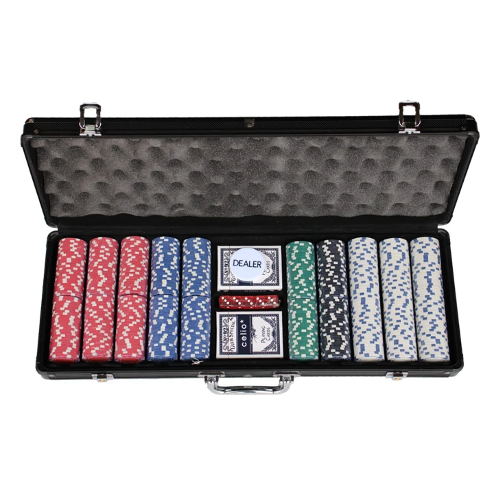 Pokerset aluminium Case 500 chips zwart