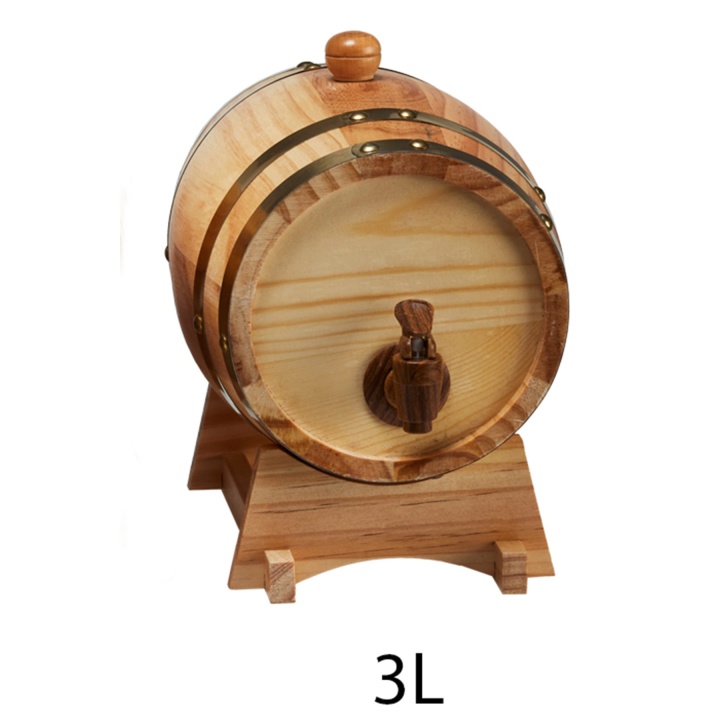Wine barrel 3 liters natural