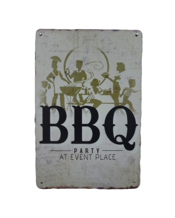 BBQ Party Event - Metalen borden