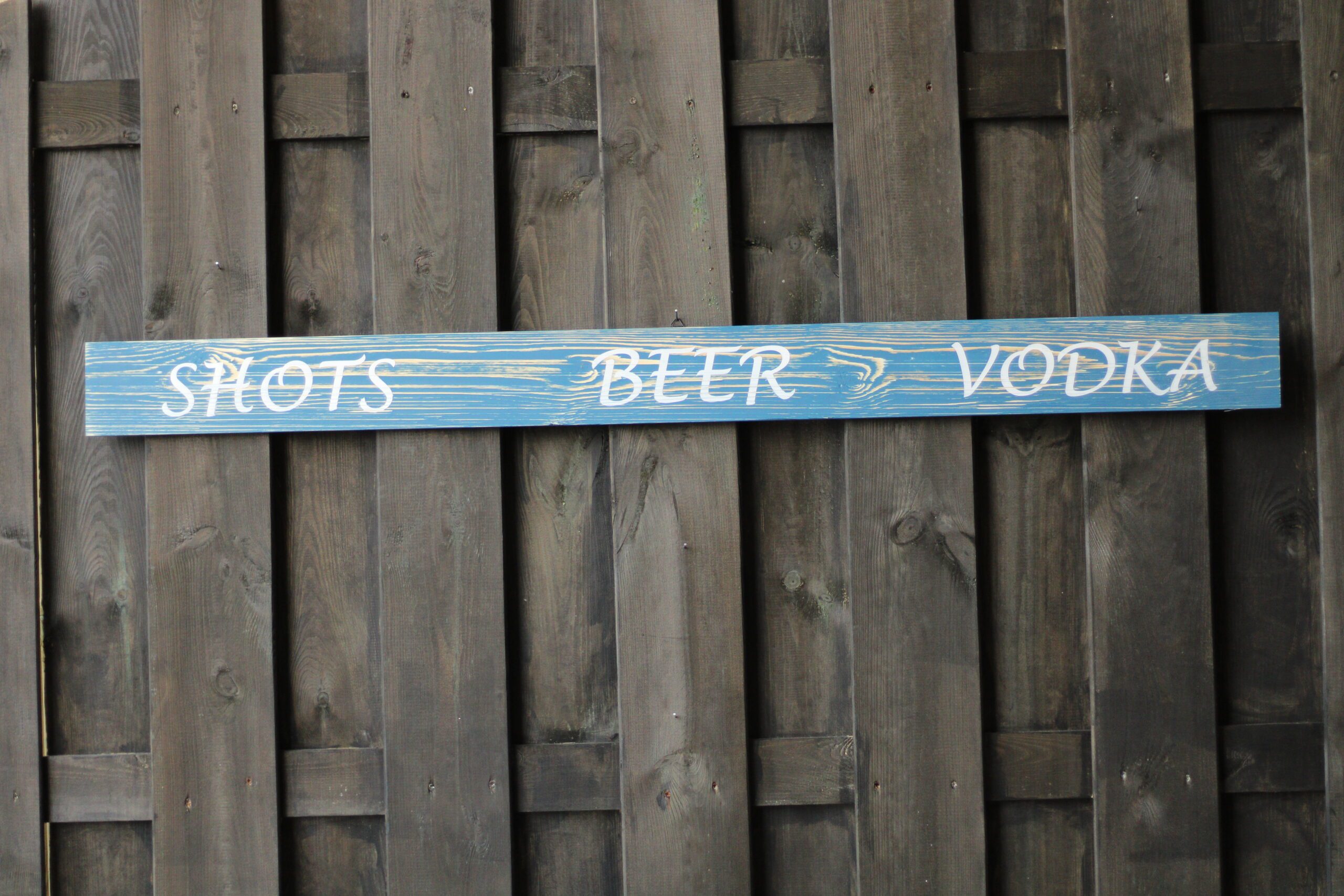 Shots Beer Vodka – Houten plank