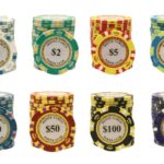 Monte Carlo Poker Chips in tray 100 stuks