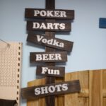 Poker Darts Vodka – Houten planken