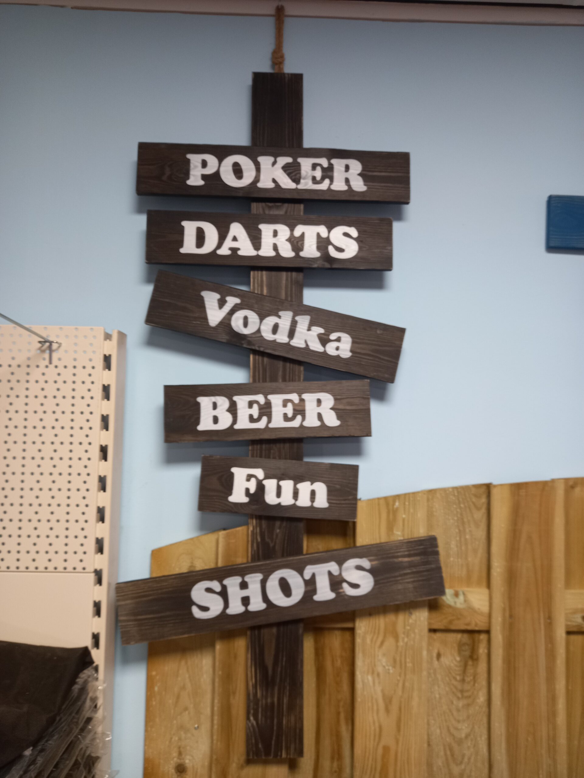 Poker Darts Vodka – Houten planken