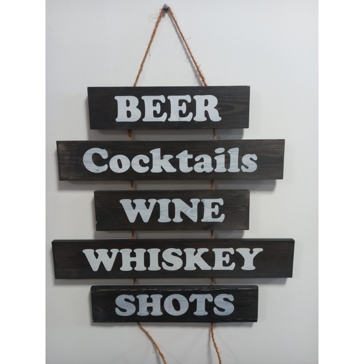 Beer Cocktails Wine - Houten planken