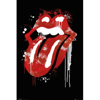 The Rolling Stones Graffiti Lips Poster