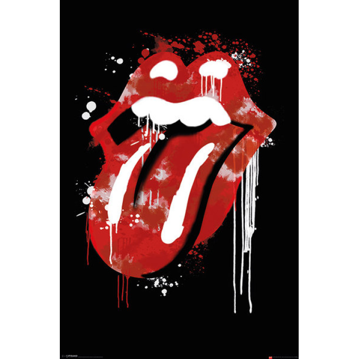 The Rolling Stones Graffiti Lips poster