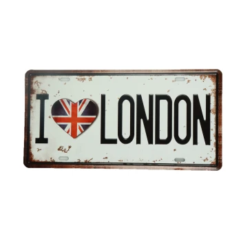 I love Londen Metalen borden