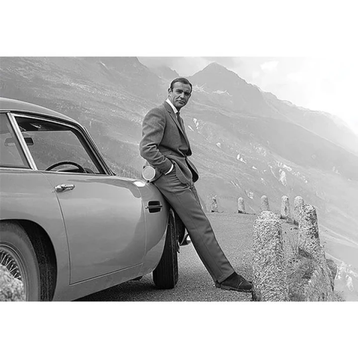 James bond Connery & Aston martin poster