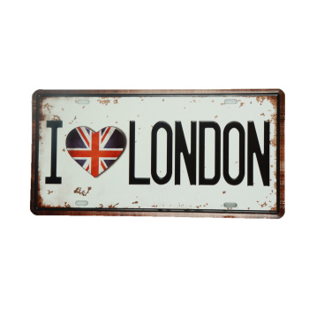 I Love Londen Metalen borden