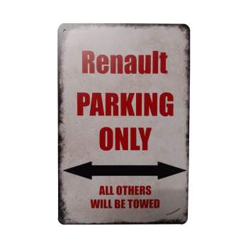 Renault Parking Only - Metalen Borden