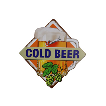 Houten bord - Cheers Cold Beer