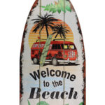 Houten tekst bord – Beach Surfplank
