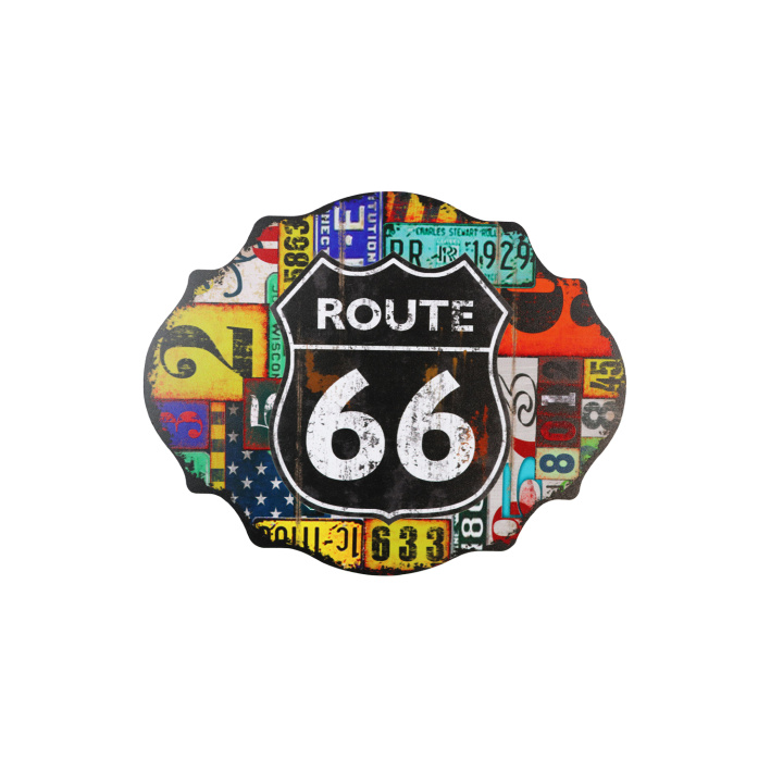 Houten bord route 66