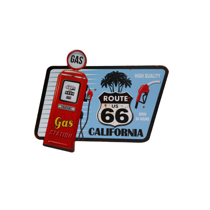 Houten tekst bord Route 66 California