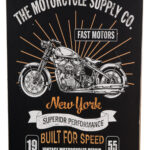 Houten tekst bord – Motorcycle supply