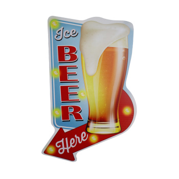 Houten tekst bord - Ice Beer Here