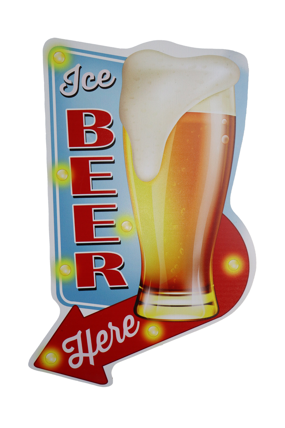 Houten tekst bord – Ice Beer Here