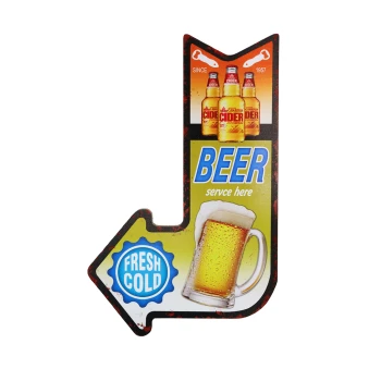 Houten tekst bord - Beer Service L