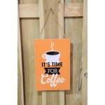 Houten tekst bord – Time For Coffee