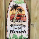 Houten tekst bord – Beach Surfplank