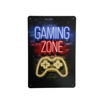 Gaming zone Led Metalen borden