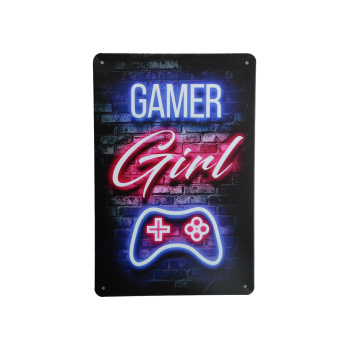 Gamer Girl Led - Metalen borden