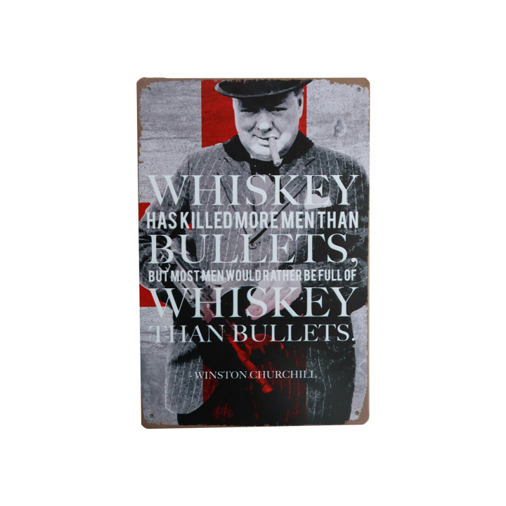 Whiskey en Bullets Metalen borden