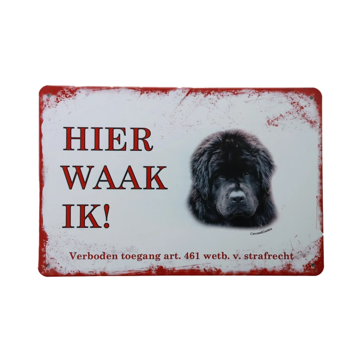 31371 new foundlander 2 Hier Waak Ik New Found lander Metalen borden