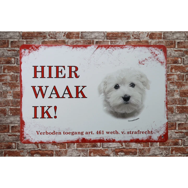 31375 Maltezer Metalen wandbord