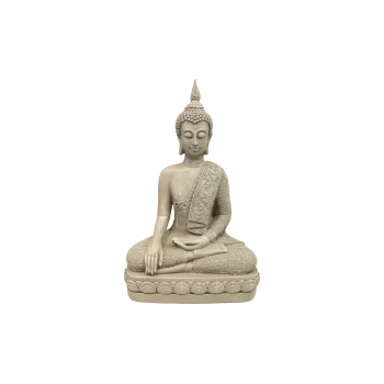 Boeddha Beeld Zittend Grijs